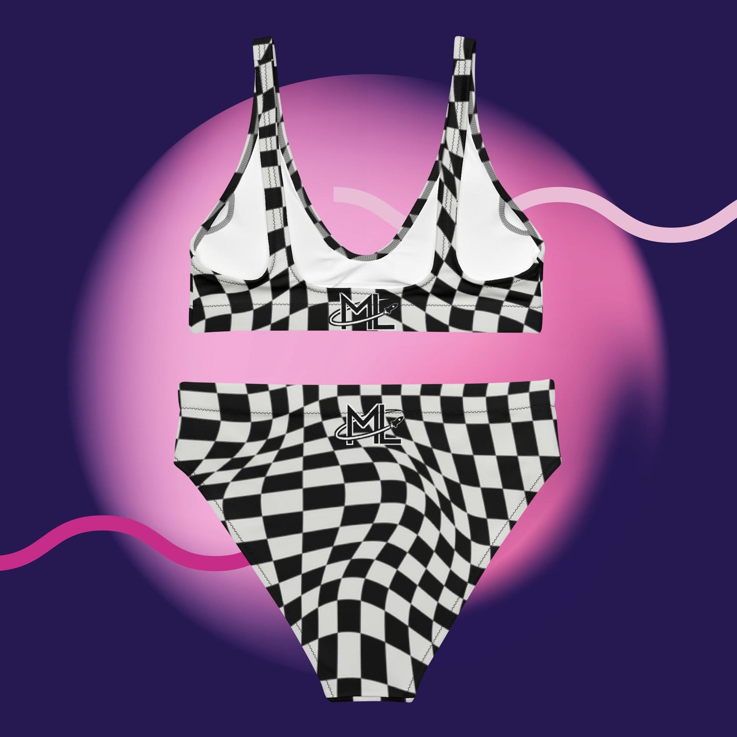 Finish the Race Recycled high-waisted bikini