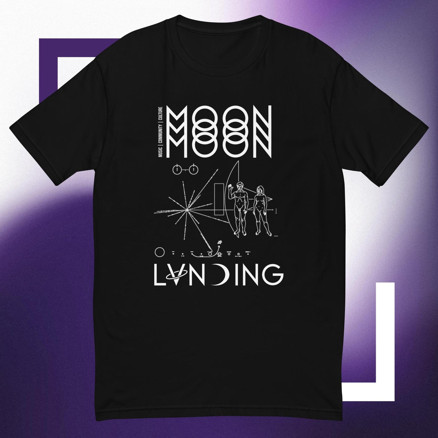 Deep Space Communication Fitted T-shirt