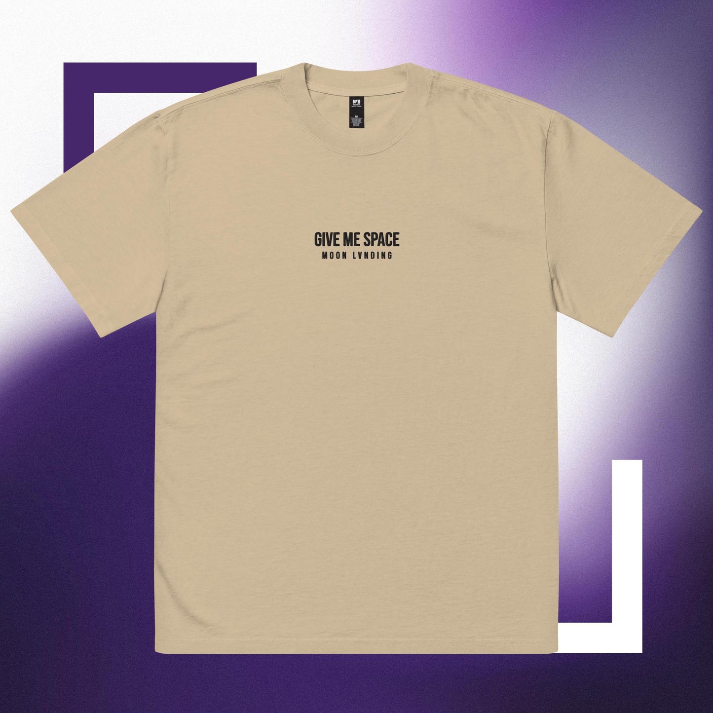 Give Me Space Embroidered Oversized Faded T-Shirt