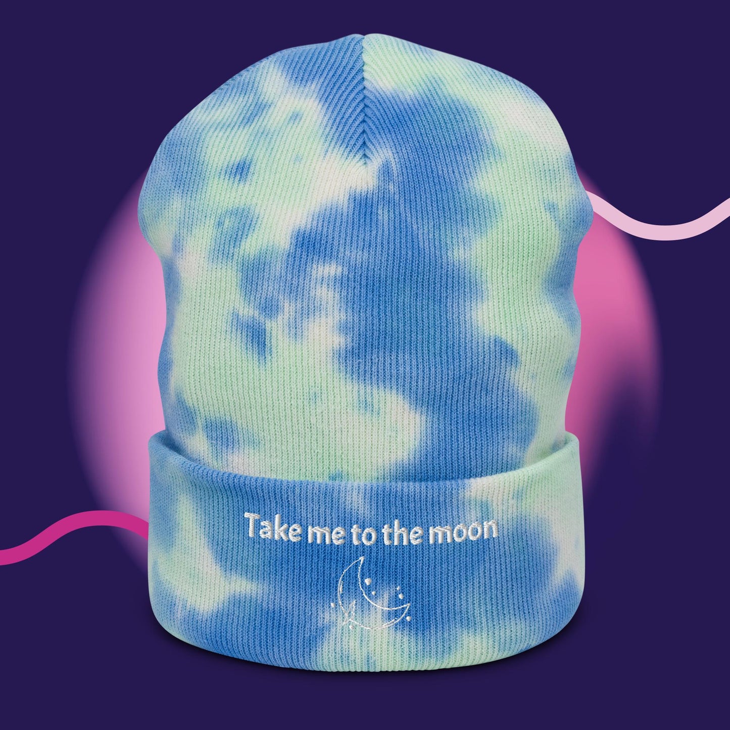Moon Lvnding "Lunar Dreams" Tie-Dye Beanie