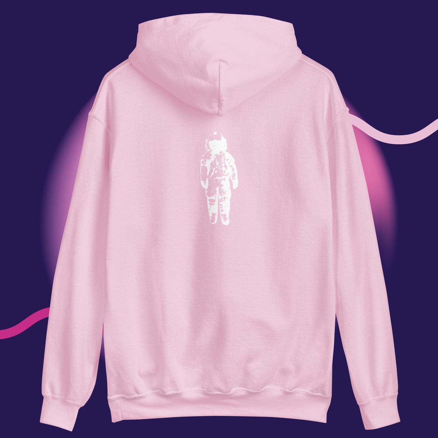 Moon Lvnding Pink Unisex Astronaut Hoodie