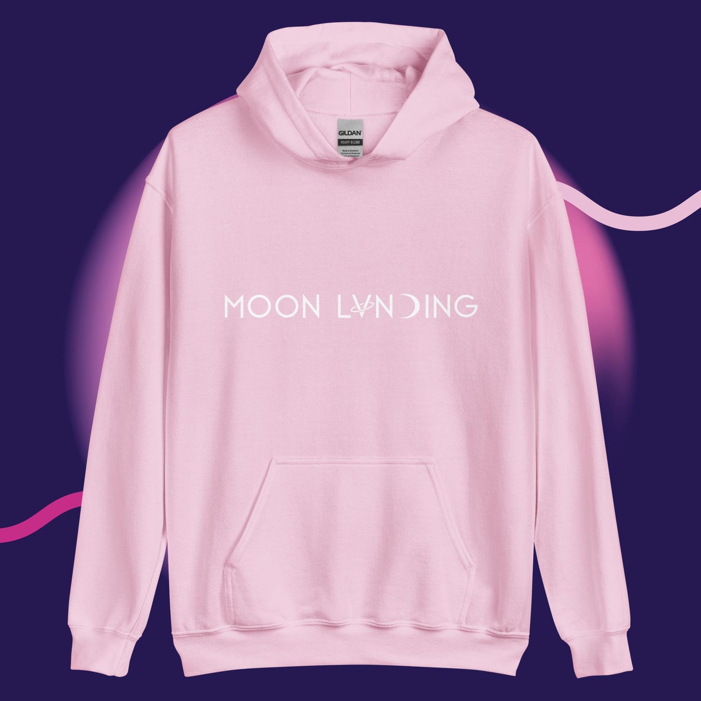 Moon Lvnding Pink Unisex Astronaut Hoodie