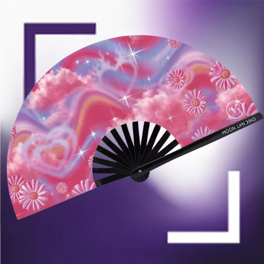 Y2K Flower Fan