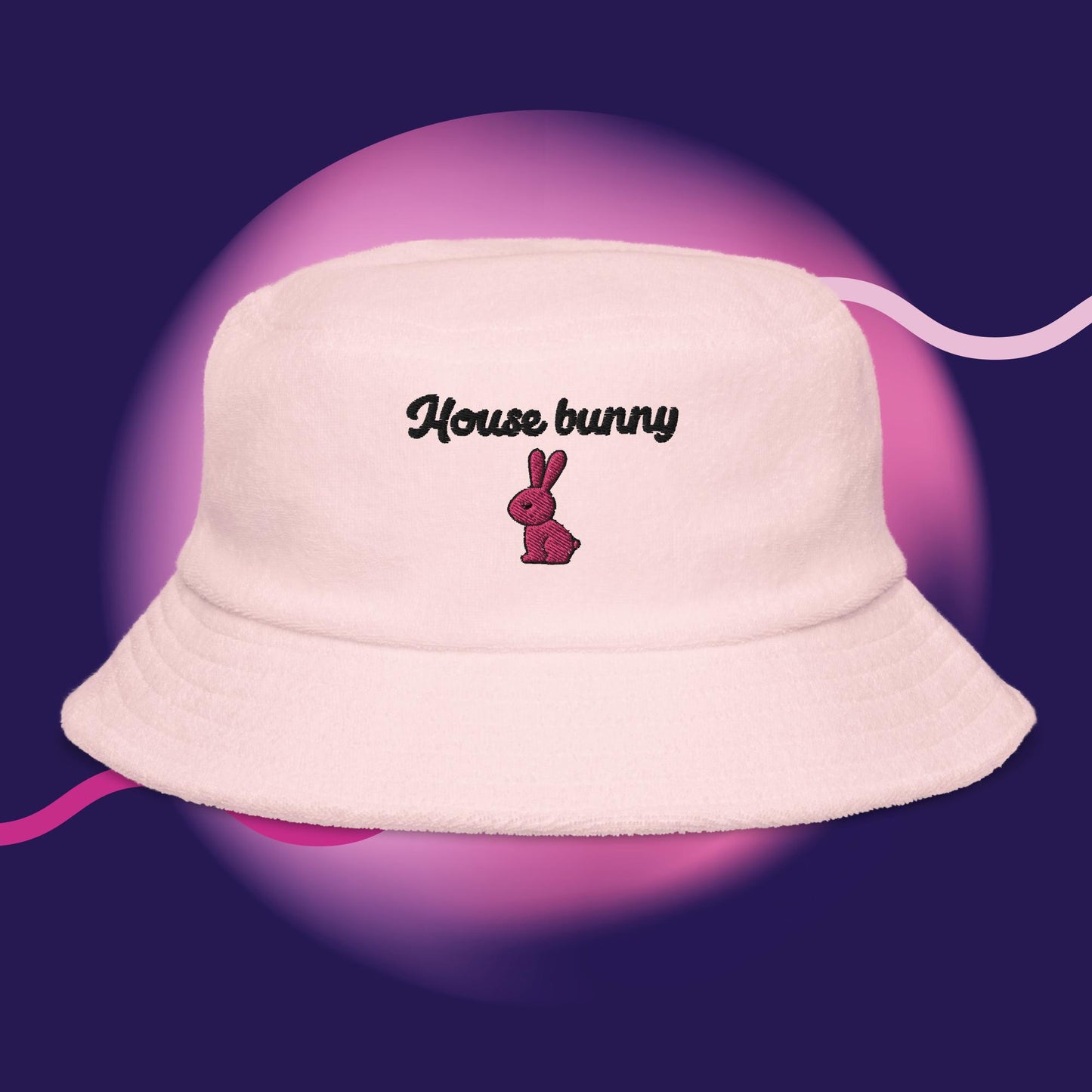 Moon Lvnding "House Bunny" Terry Cloth Bucket Hat